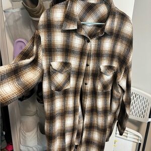 Plaid Button-Up Shirt